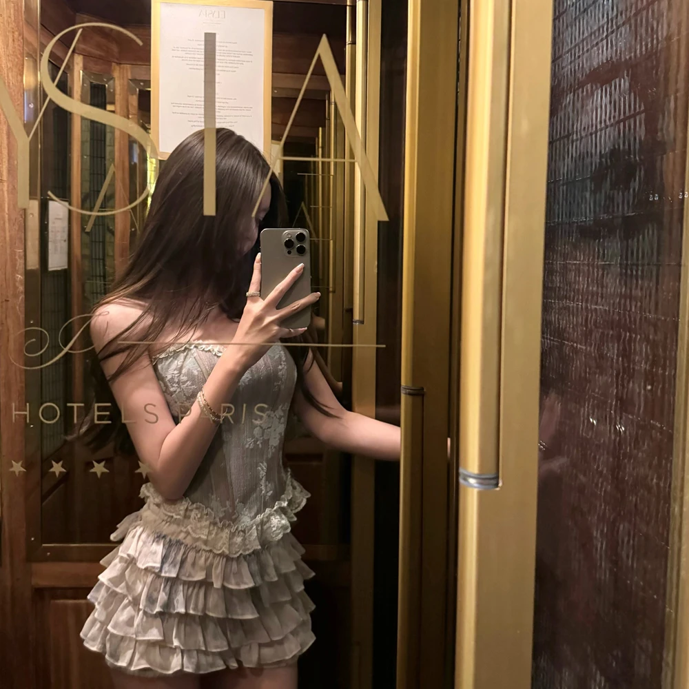 4/28「小芙蕾」四层荷叶花边蛋糕裙裤超嗲了!!碎花/纯色双版本