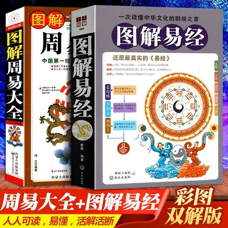 图解易经全书周易大全白话文风水学全书完整版五行占卜算卦书正版