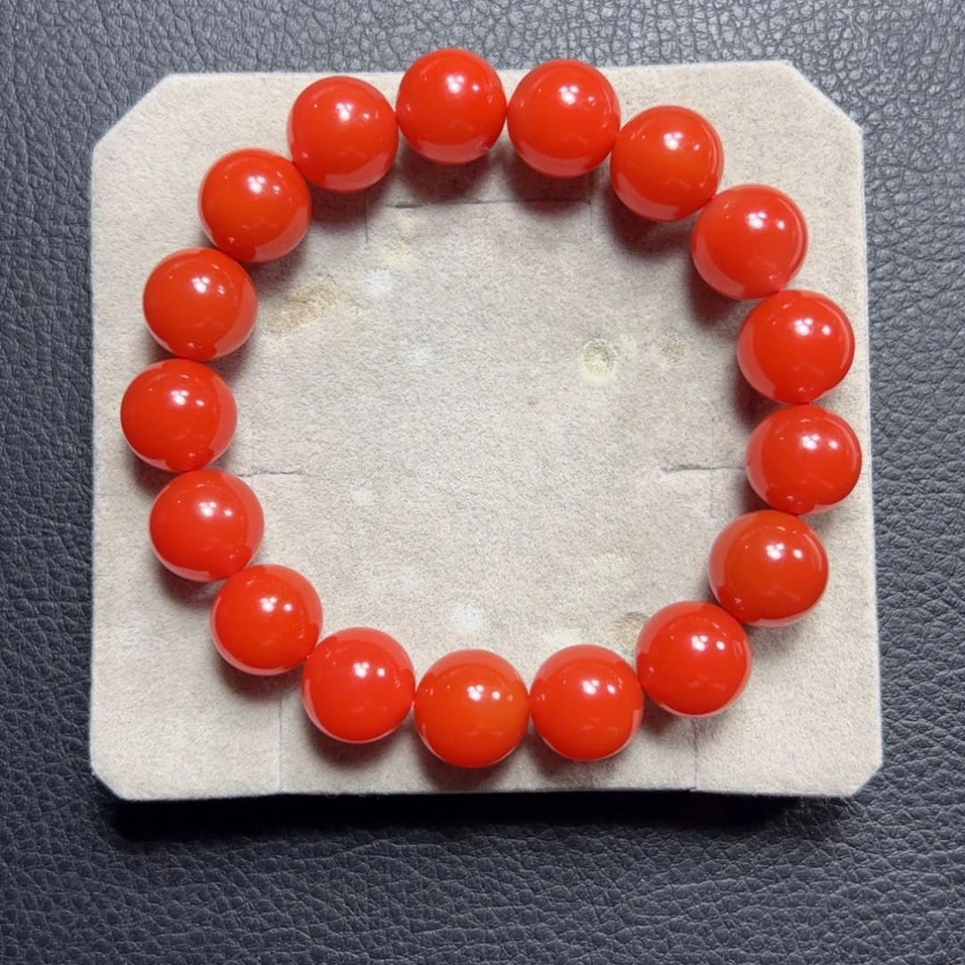 牛***生南红玛瑙未镶嵌12➕单圈