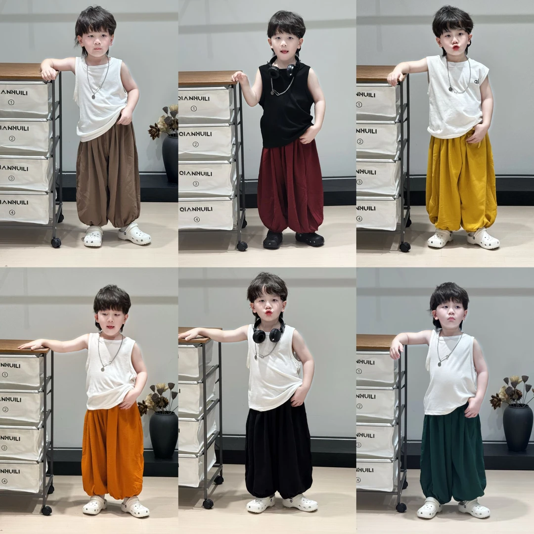 【k baby专属】6225太出片了！大神裤！韩呼呼的灯笼裤九分长裤冰丝皱