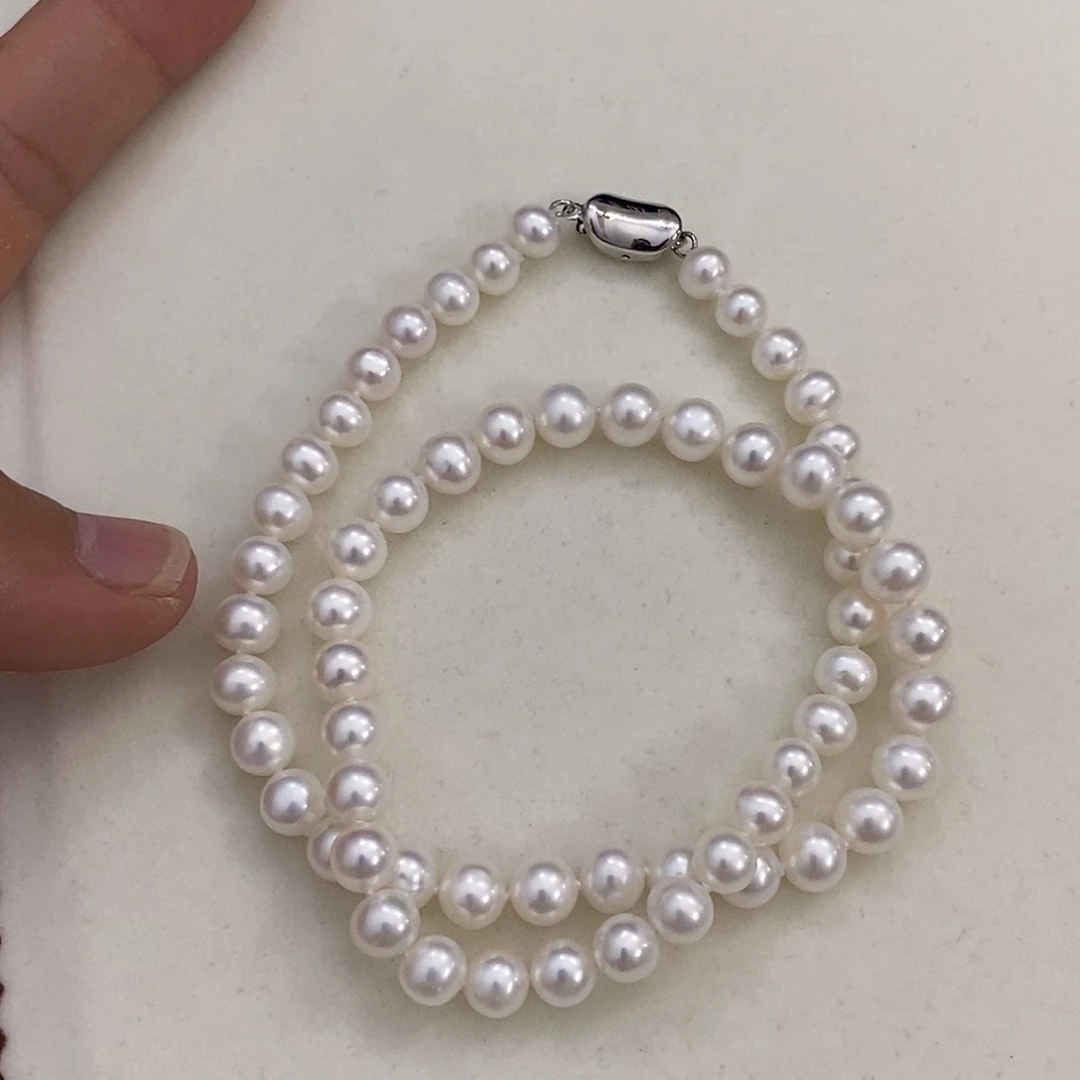 颈饰银S925镶嵌淡水珍珠
