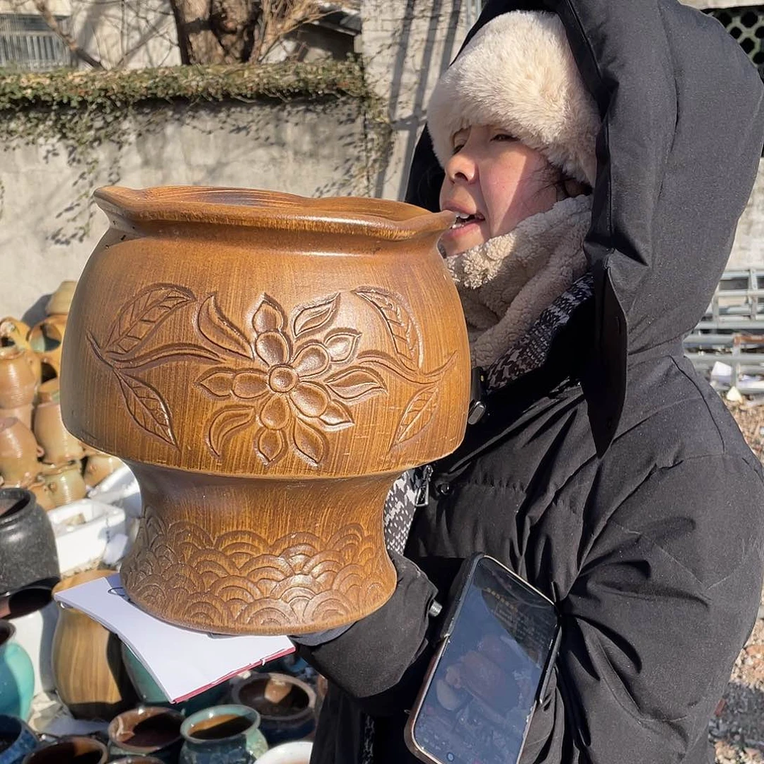 红陶王嫂花盆0208-783