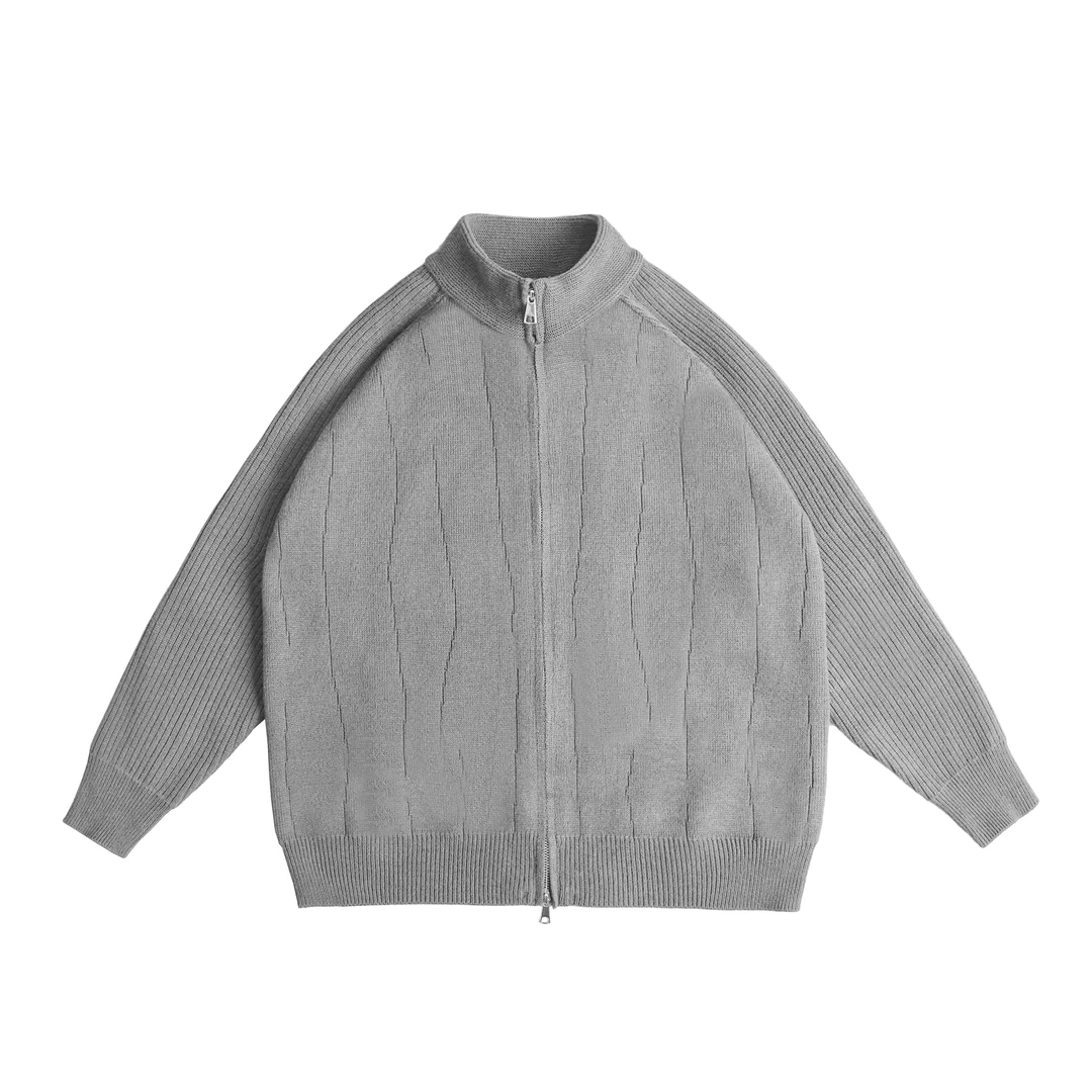 针织开衫男女同款潮流春秋外套秋冬保暖立领休闲宽松百搭休闲毛衣