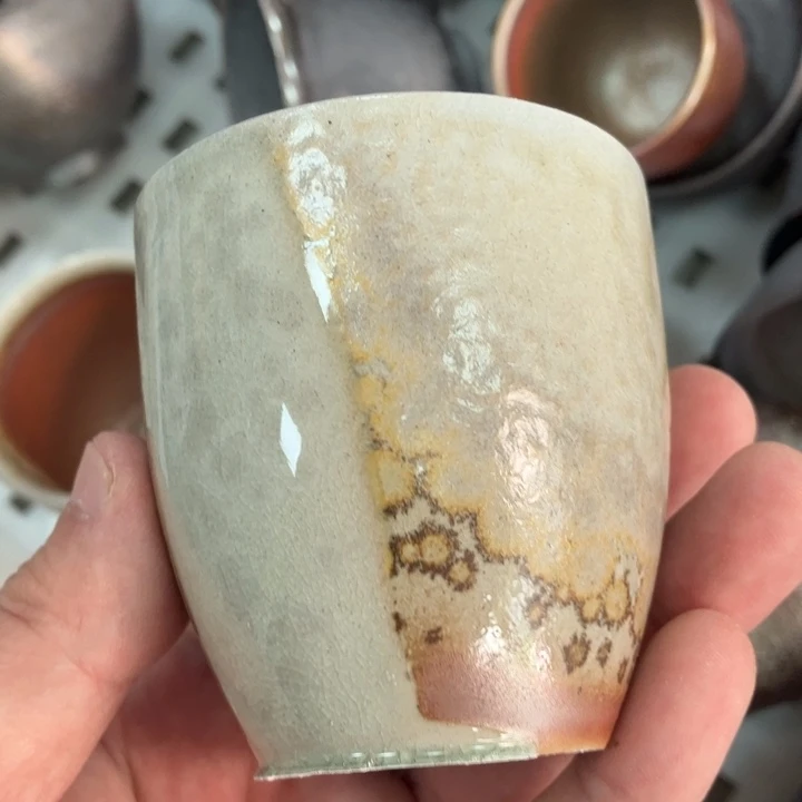 柴烧杯子与宝瓶大放漏