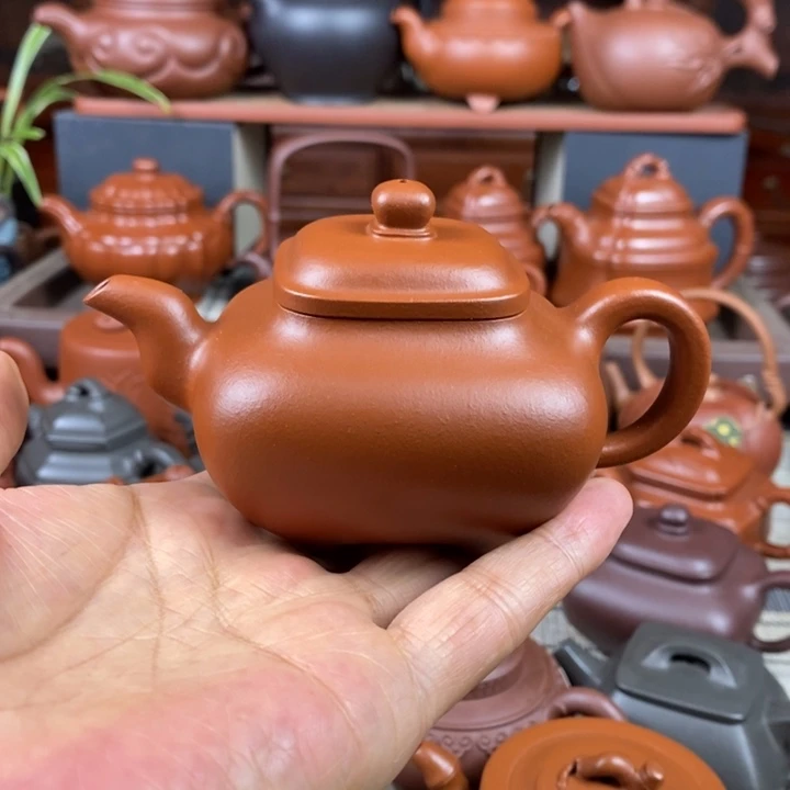 紫砂茶壶四方传炉160-220cc原矿赵庄朱泥特价