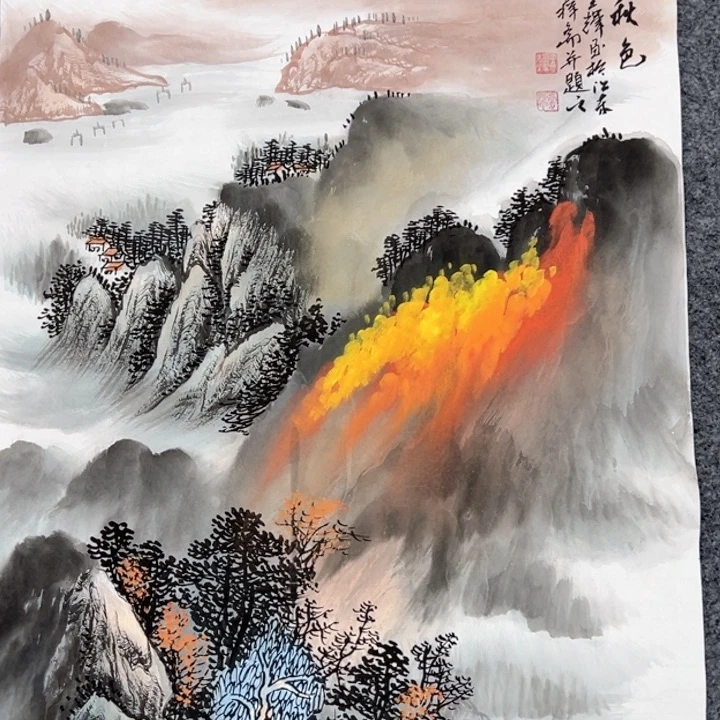 竖款潮汇书出艺术作品