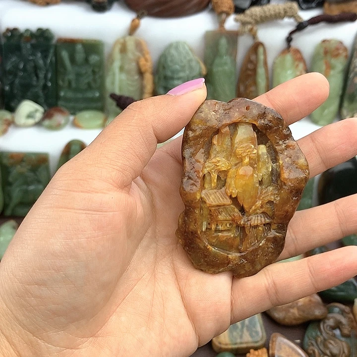 岫岩河磨玉（透闪石质玉）未镶嵌挂件