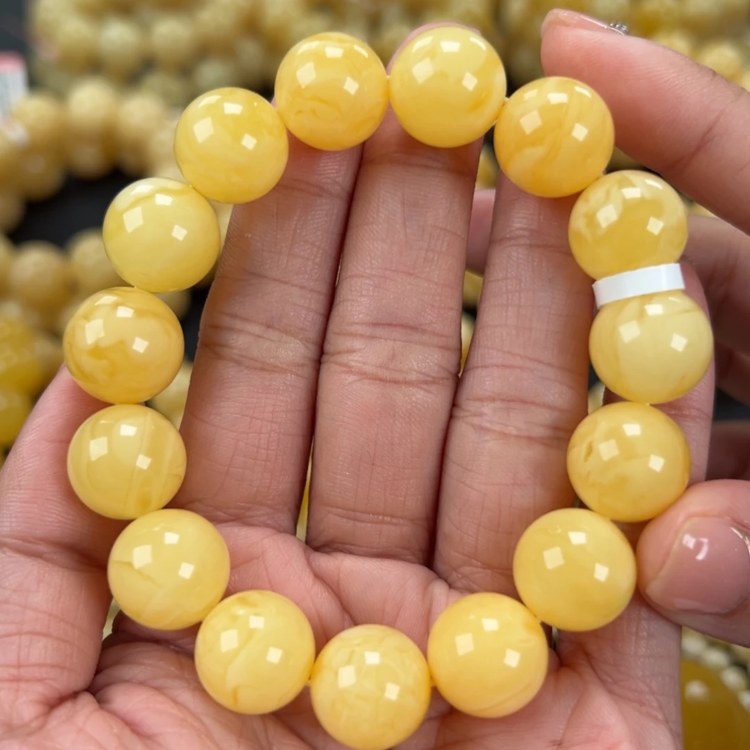 琥珀未镶嵌手链24克