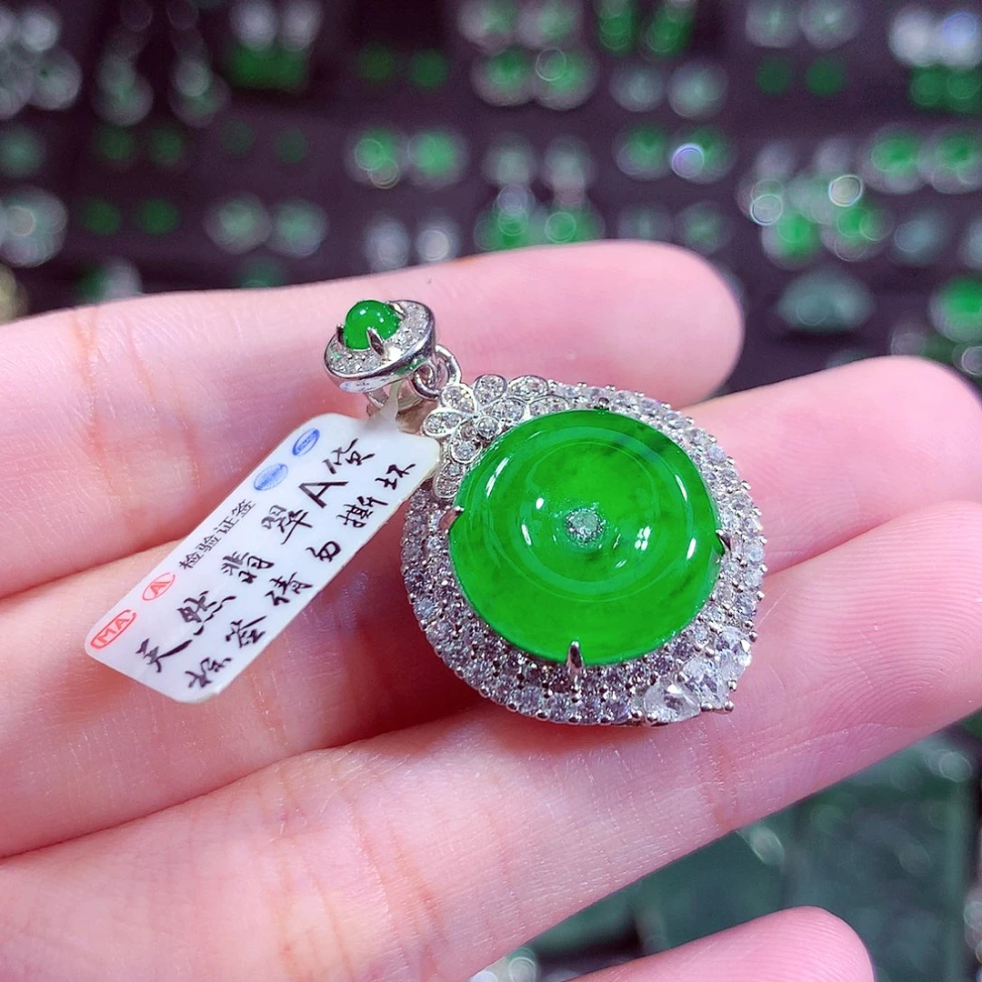 翡翠未镶嵌颈饰天然