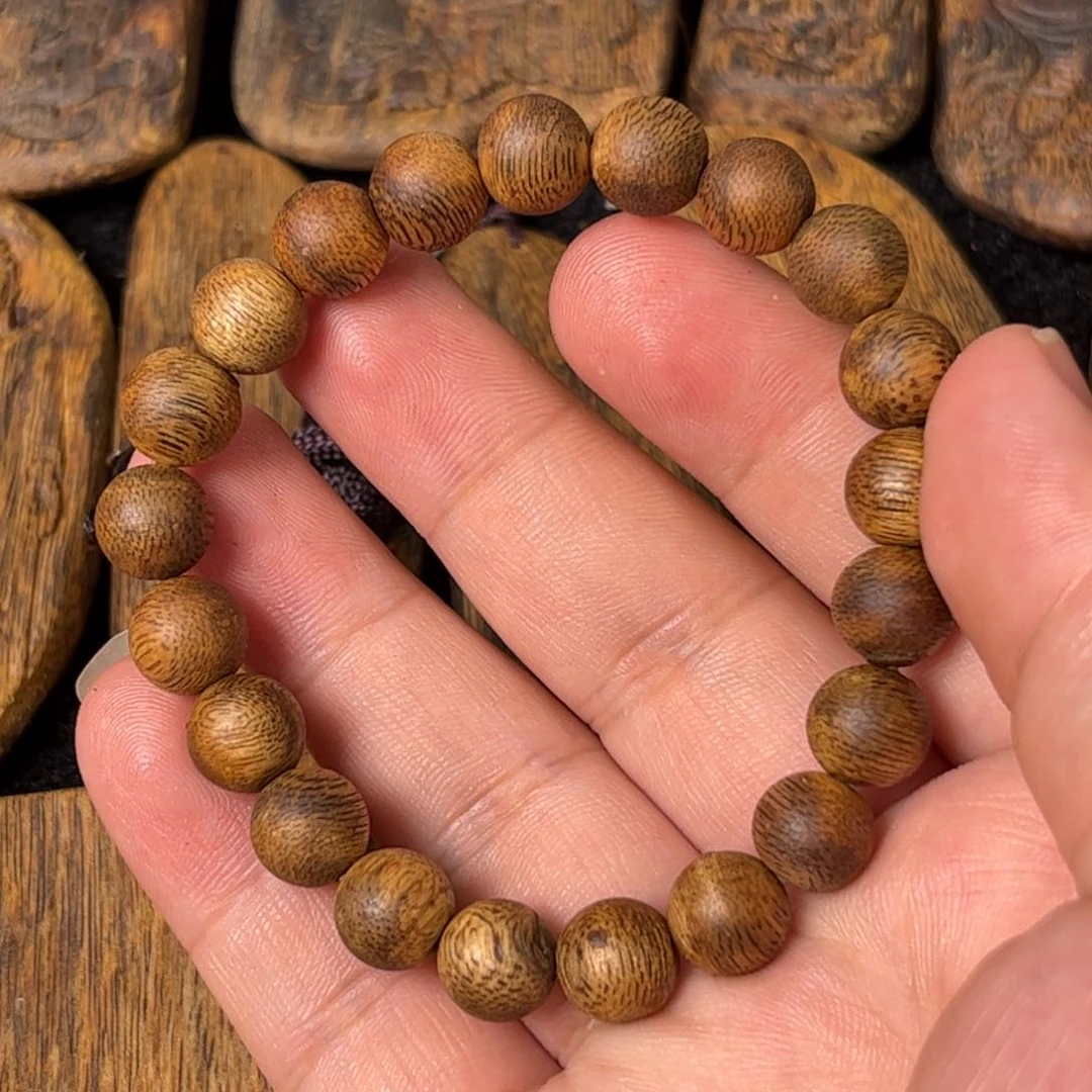 沉香手串奇楠沉香老料卡9圆珠单圈手串一条（福利）