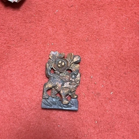 风车木（黑檀木）老木雕老人物花板