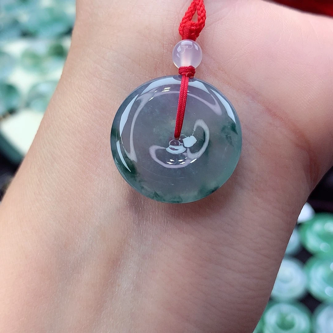 翡翠未镶嵌颈饰编号35尺寸21.8-4.9