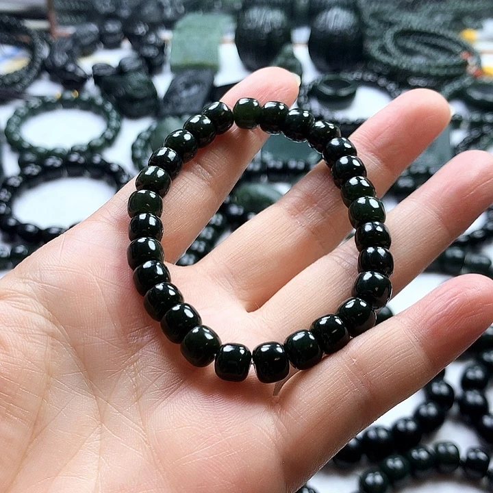 手链未镶嵌和田玉（青玉）