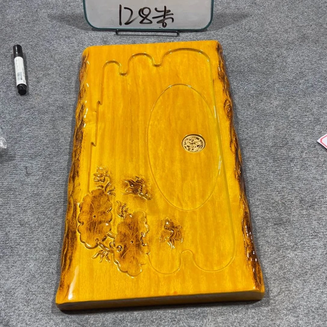 Z***哥缅甸大叶金丝楠实木茶盘