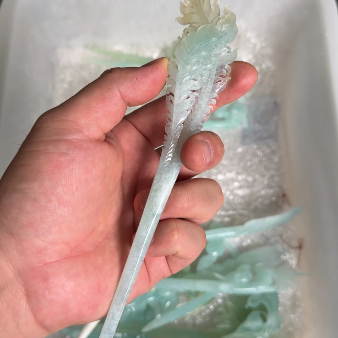岫玉发饰未镶嵌明君玉簪贼拉好看