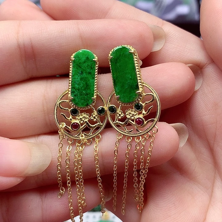 翡翠银S925镶嵌颈饰翡翠