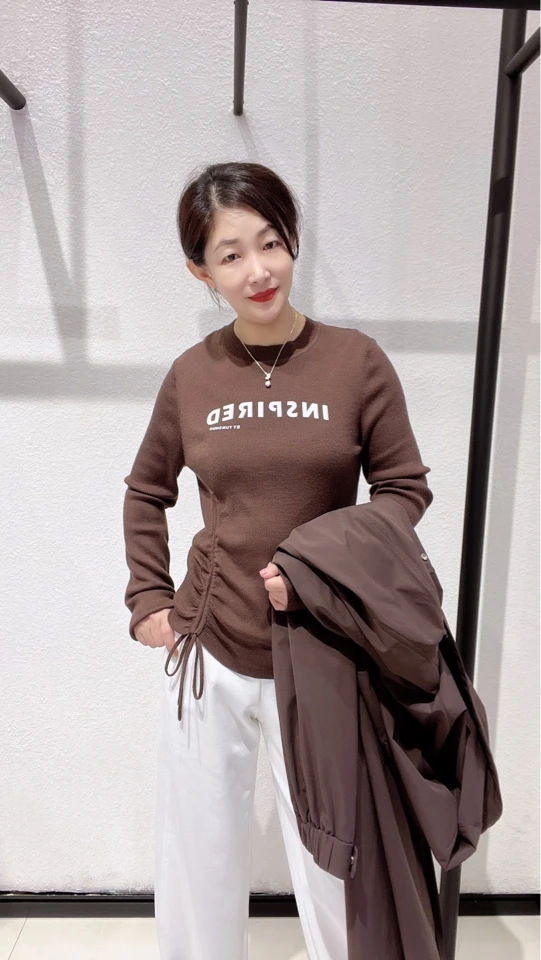 允硕慵懒风毛针织衫上衣套头秋冬运动百搭休闲针织衫