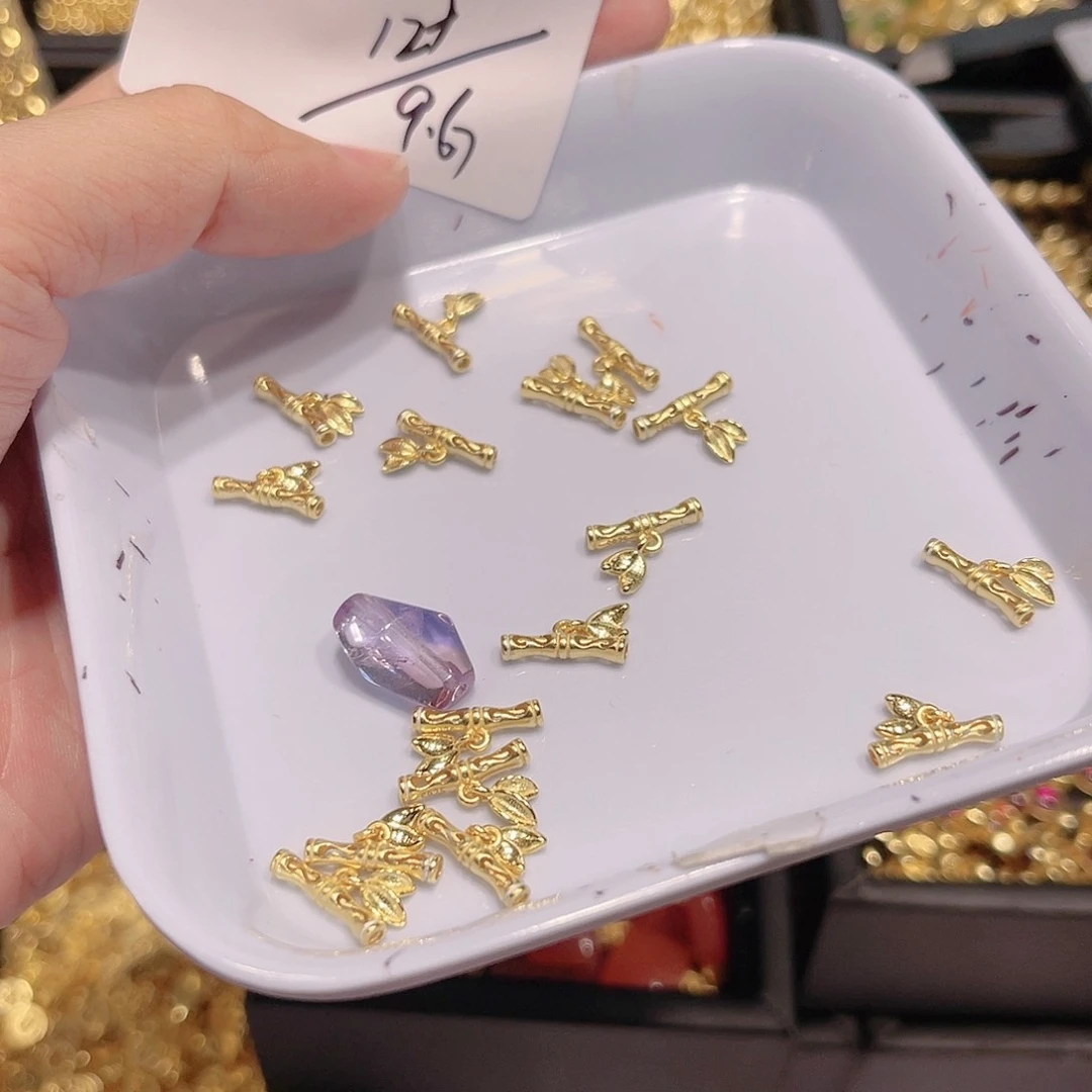 紫晶珠宝半成品银S925镀金镶嵌11