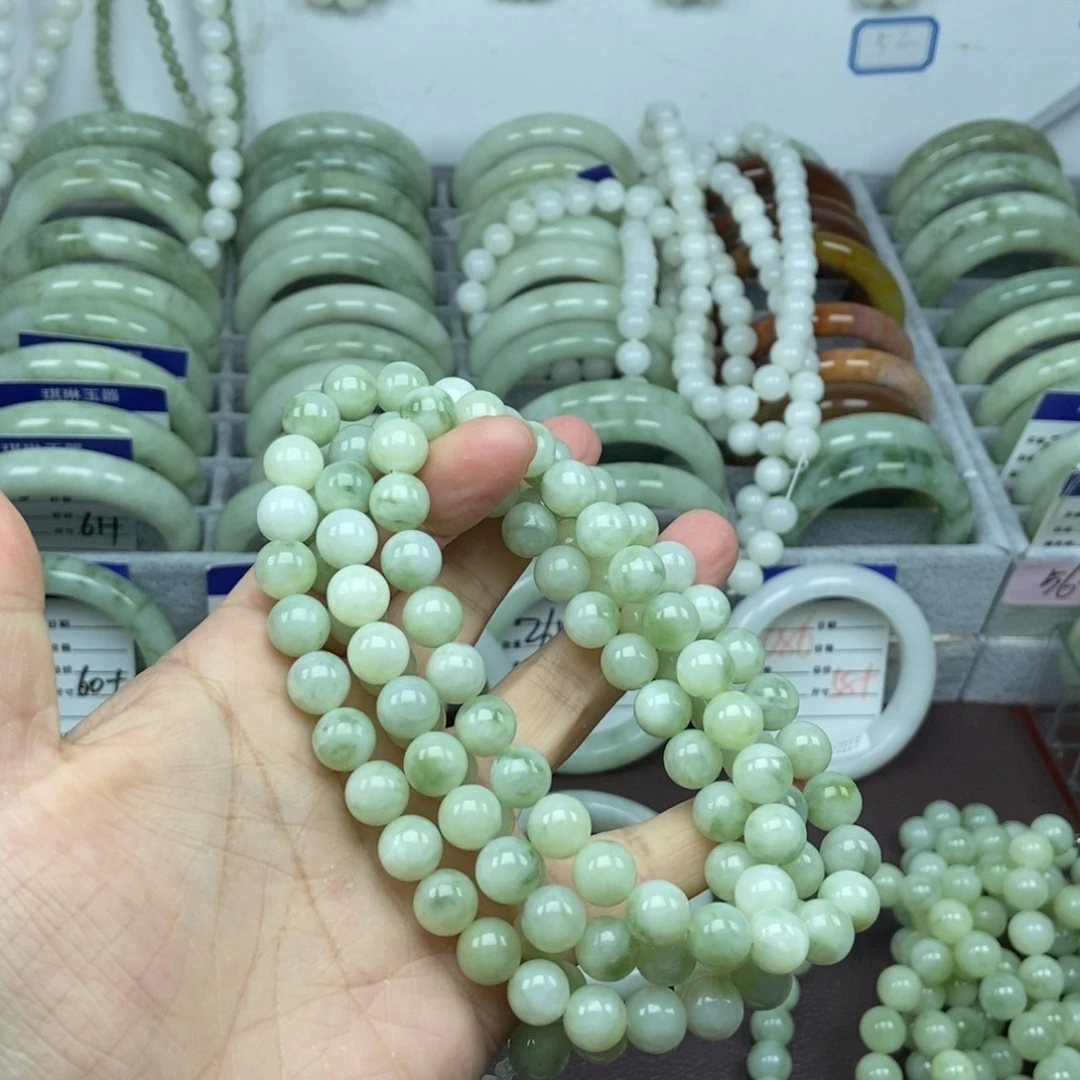 蛇纹石玉未镶嵌手链