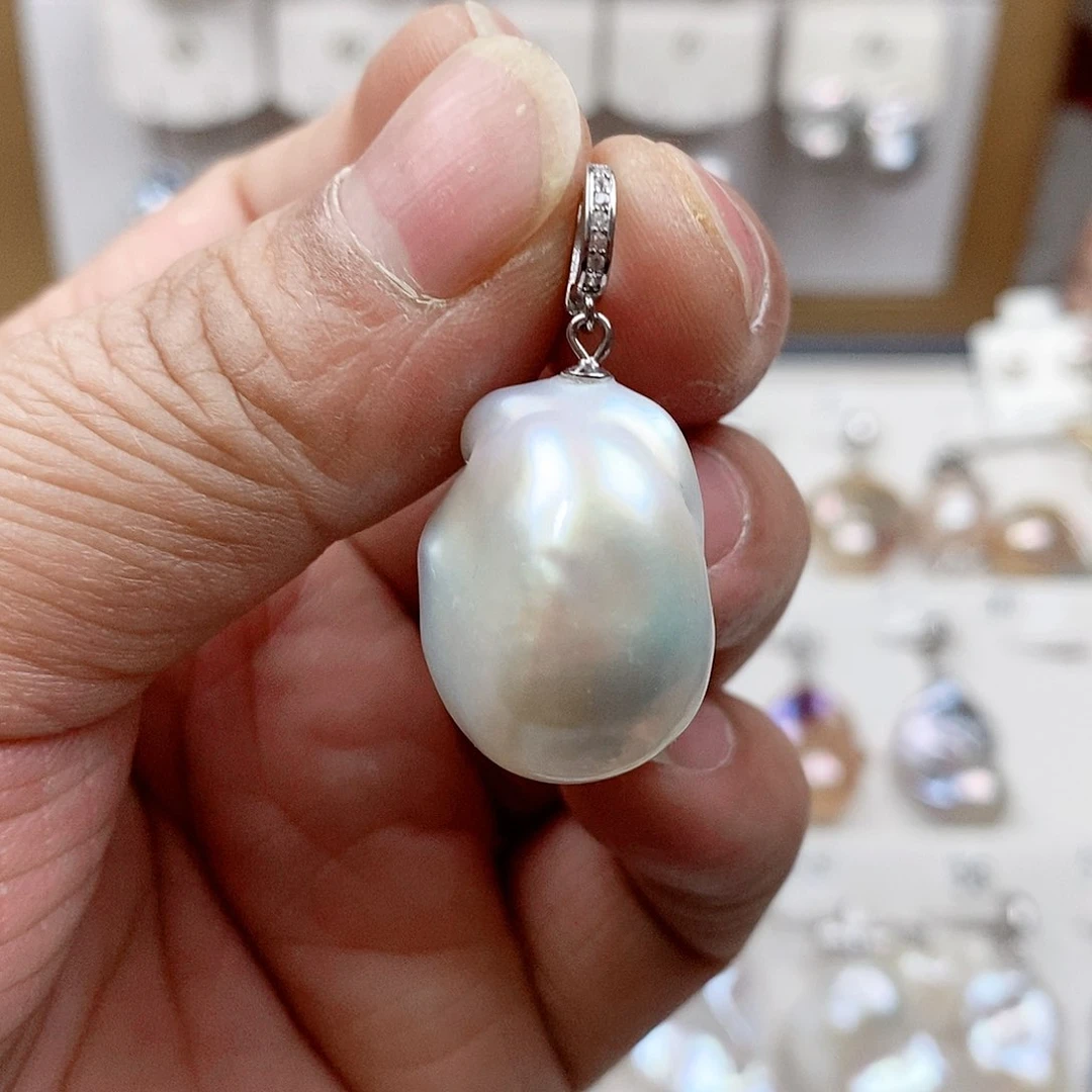 淡水珍珠颈饰银S925镶嵌