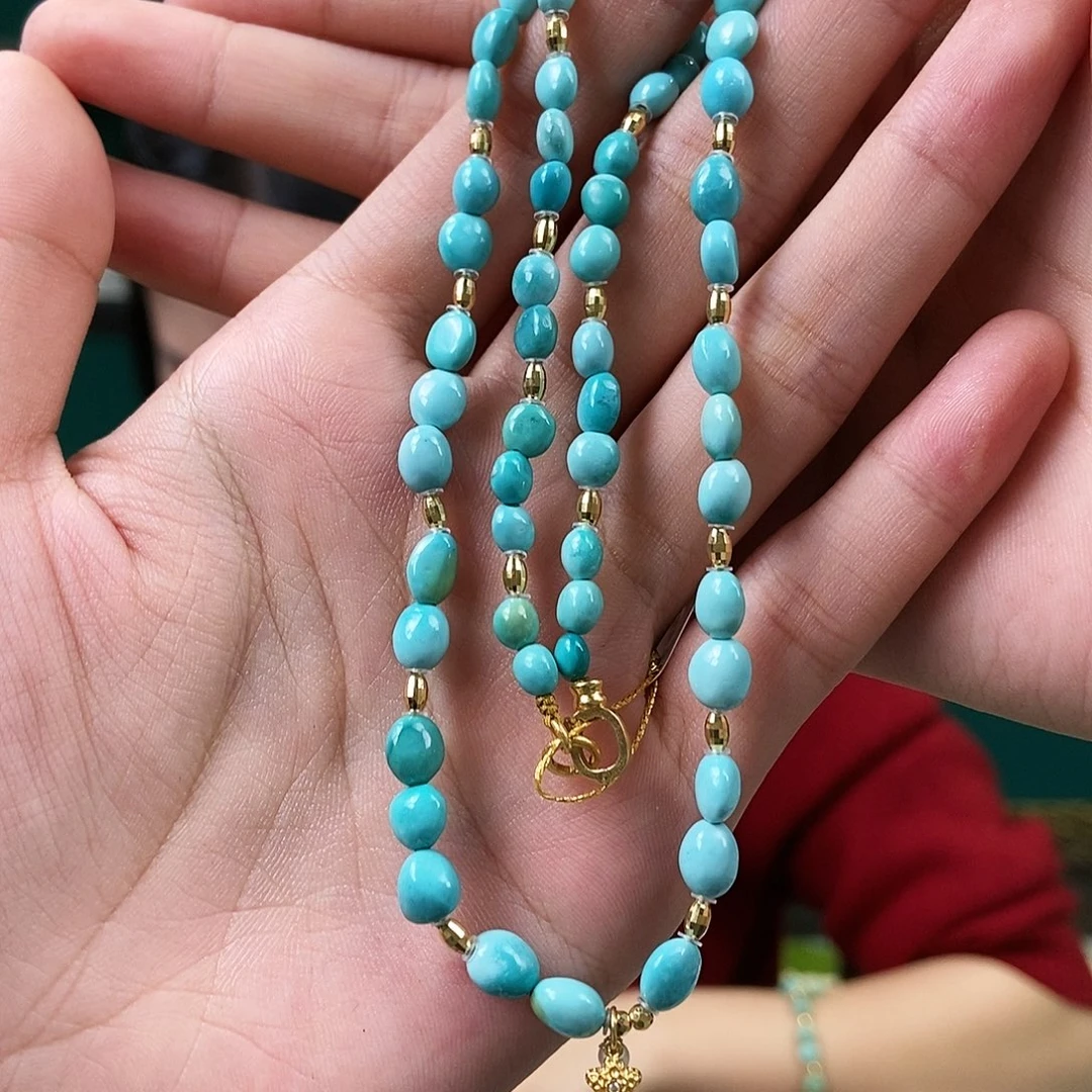 18K金镶嵌绿松石珠宝奇石