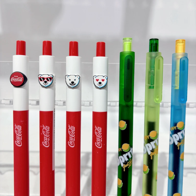 kaco可口可乐雪碧联名款黑色0.5中性笔考试刷题小套装