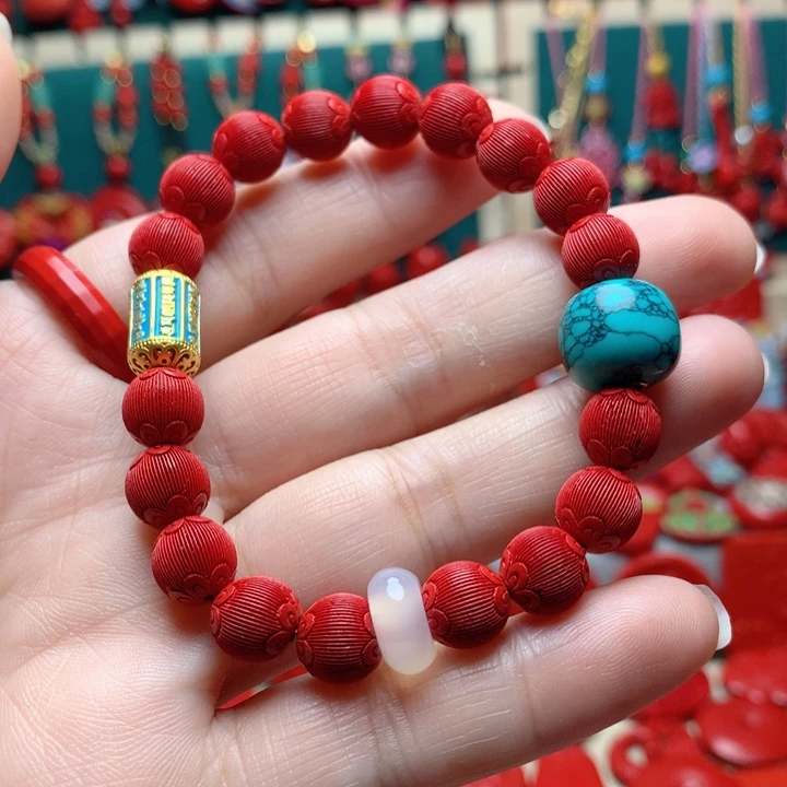 天然辰砂工艺品朱砂手串