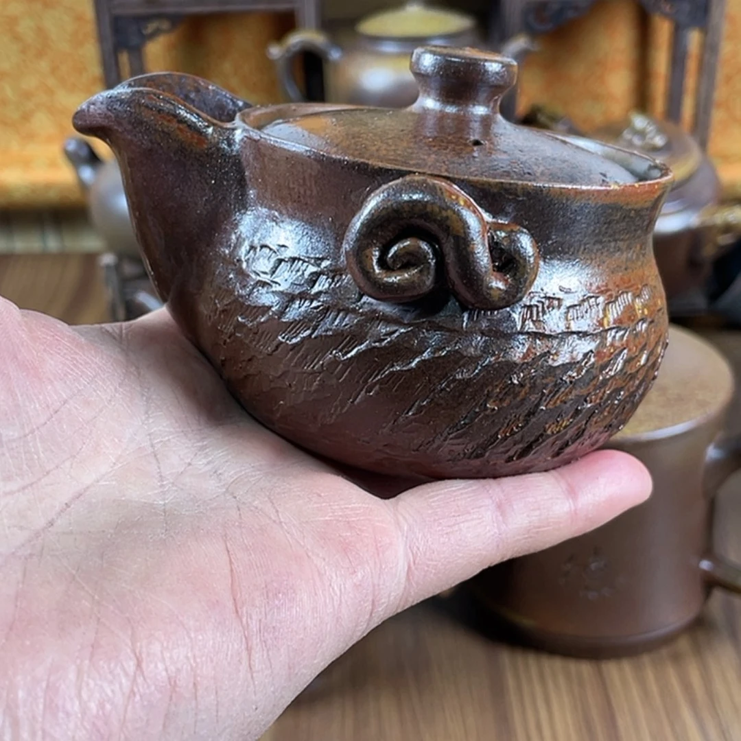 【闪购商品】刘*哥柴烧茶壶容量200毫升左右微瑕