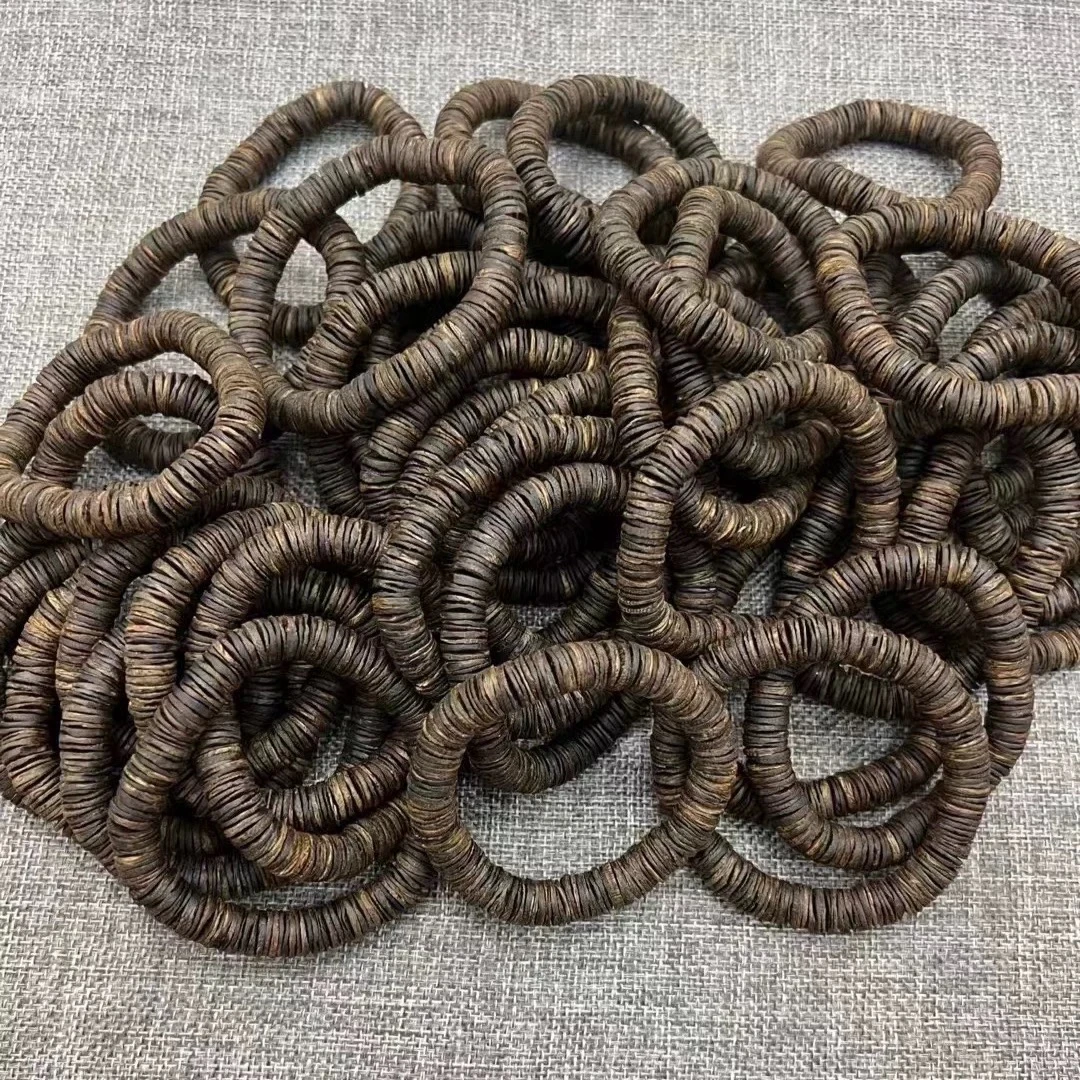 沉香【善喜沉香】油叶子8mm片珠单圈手串6.5克+多样性发一