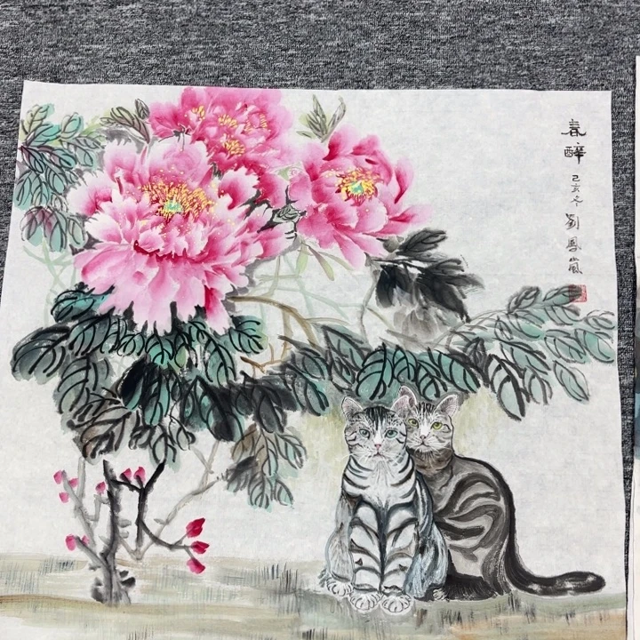 国画绘画作品多次参加全国