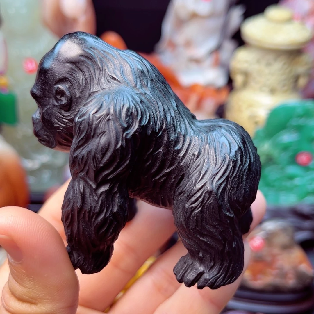 寿山石猩猩摆件手玩