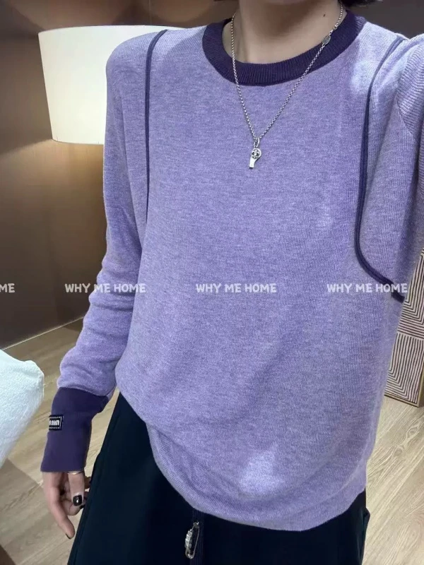 /超绝纸片人/早秋定制慵懒百搭显瘦针织长袖 胸围48 衣长62 95328