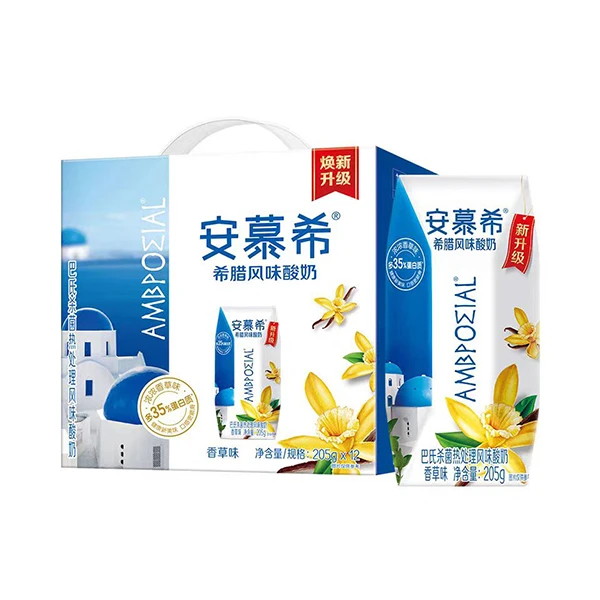 【喜盈门】伊利安慕希希腊香草味酸奶1*12*205g/1提