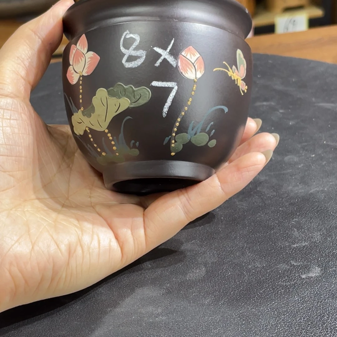 紫砂花盆你不接啊