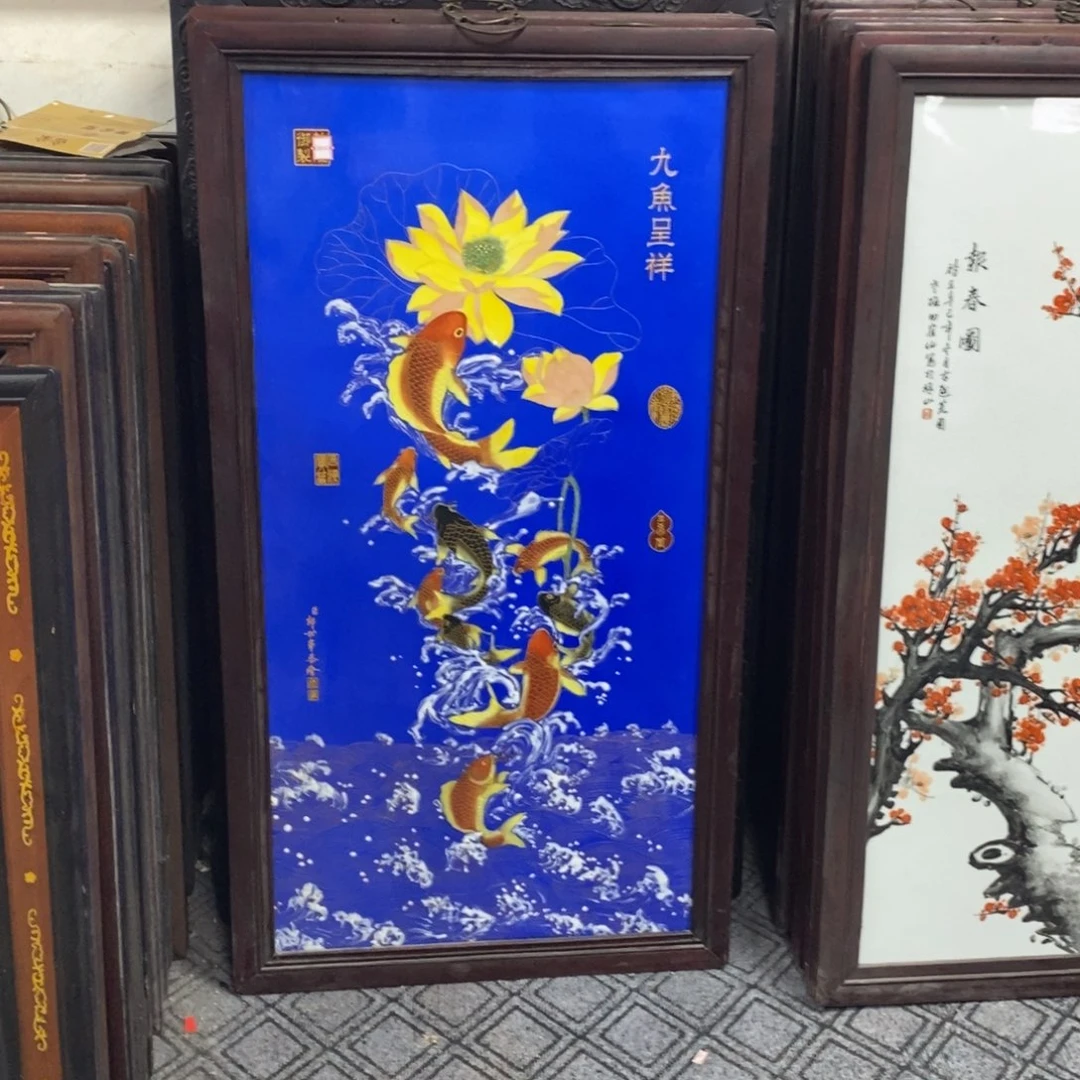 瓷片192*66*1景德镇瓷板画柴窑烧制