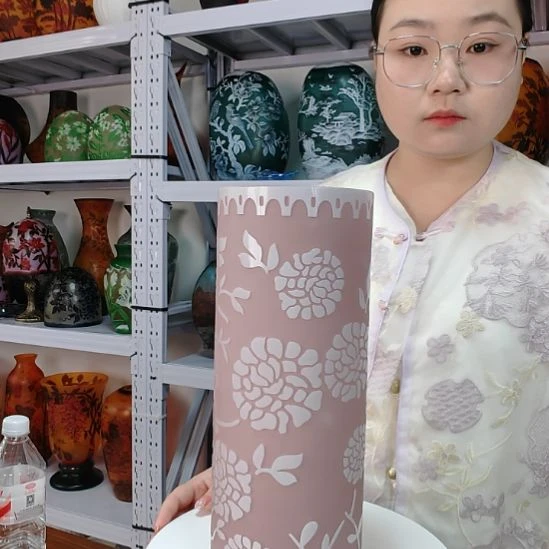 手工艺品琉璃【1】太阳花格雷花瓶