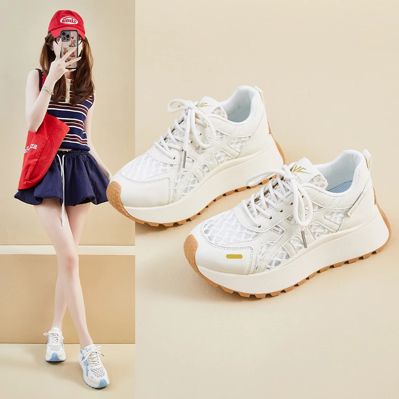 韩版新款老爹女2025夏季学生运动厚底增高鞋子女款爆款2025新款