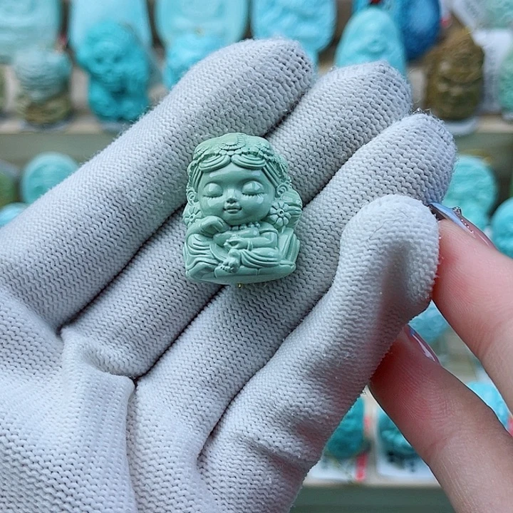 未镶嵌绿松石珠宝奇石