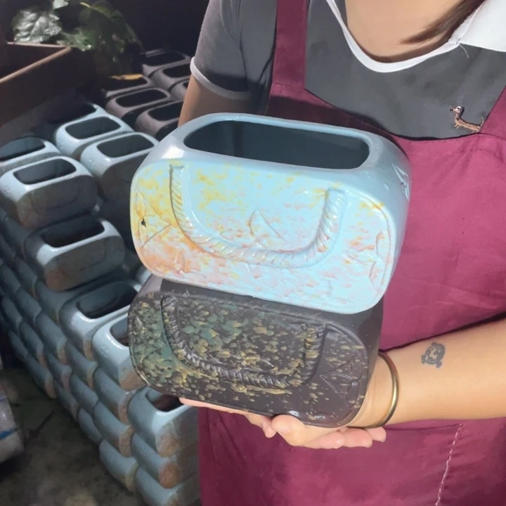 紫砂花盆长13宽9高11正品正品