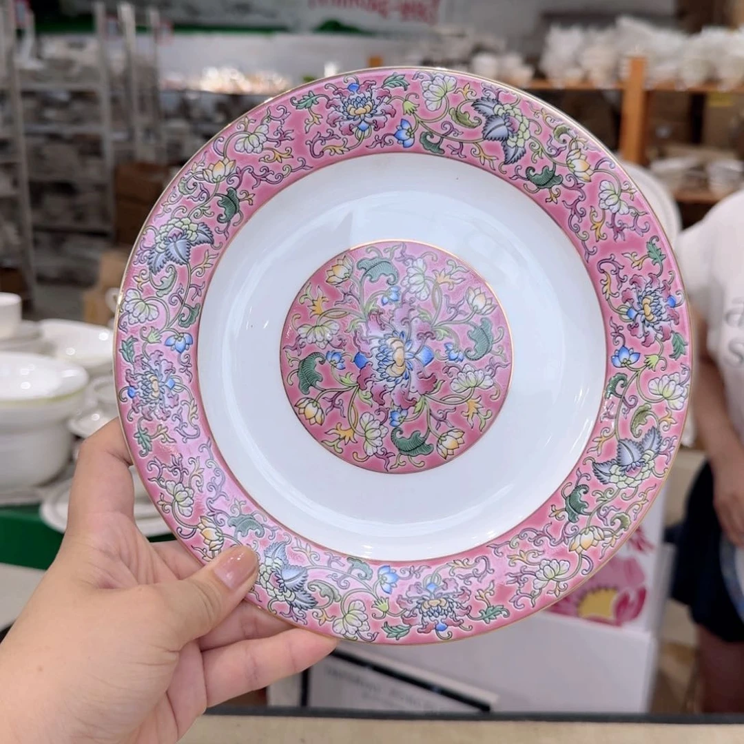 骨瓷骨瓷8英寸20cm平盘一只外贸骨瓷