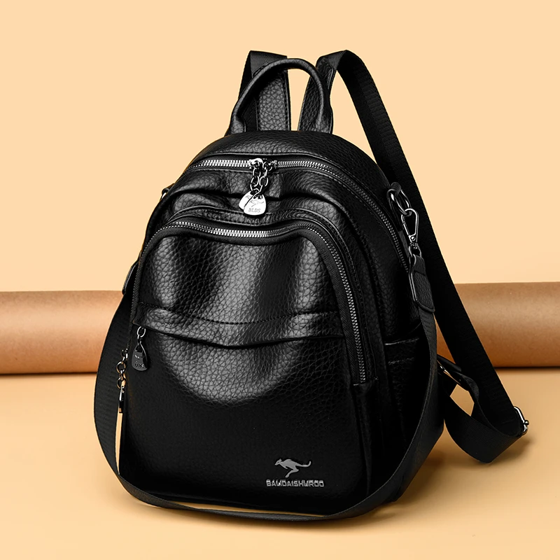 正品芭藜袋鼠双肩包2026新款休闲简约复古女士旅游出行大容量背包