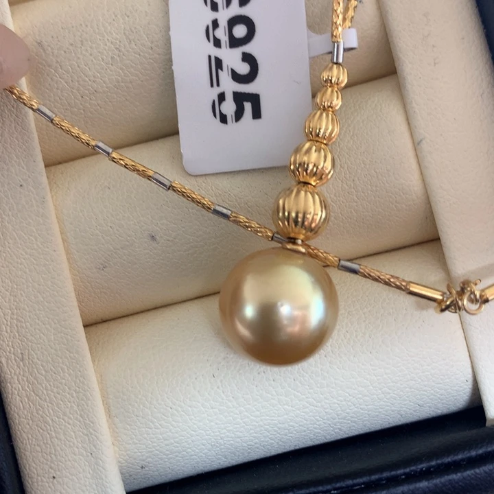 颈饰银S925镶嵌海水珍珠