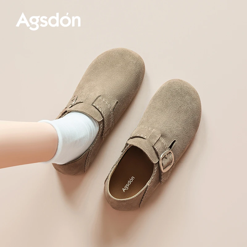 /奥古狮登厚底勃肯鞋女2025新款秋季外穿博肯全包单鞋一脚蹬爆款Q