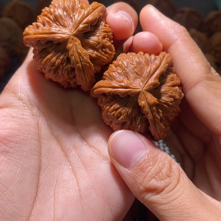 佛***叔吊坠文玩核桃拼接白狮子