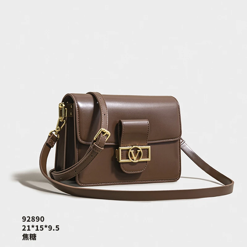 【RAIN.CUN】SK-92890-焦糖RAIN.CUN气质时尚百搭简约斜跨轻奢女包