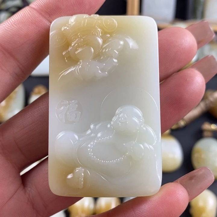 和田玉挂件未镶嵌鱼***学