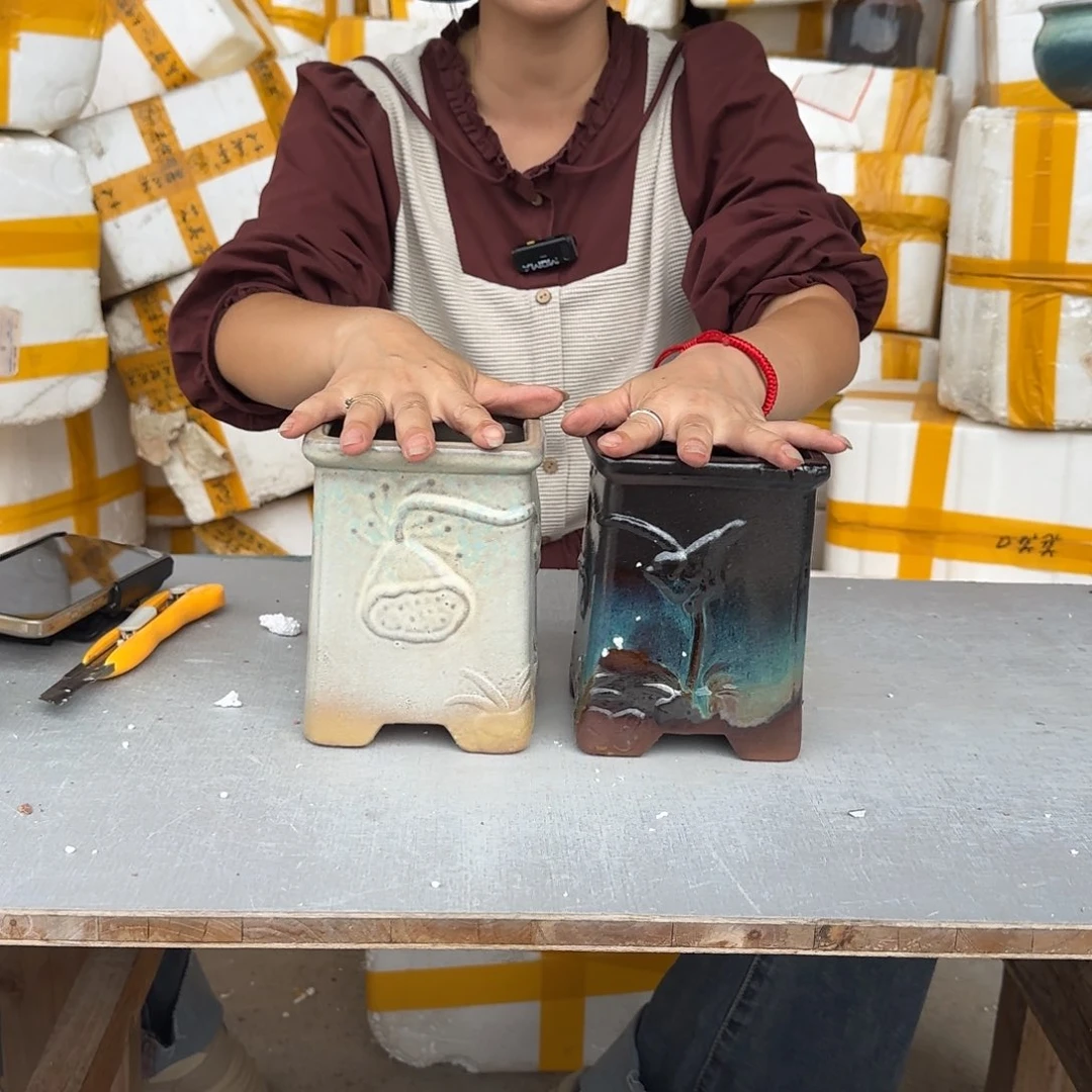 紫砂花盆王嫂花盆0918-172瑕疵