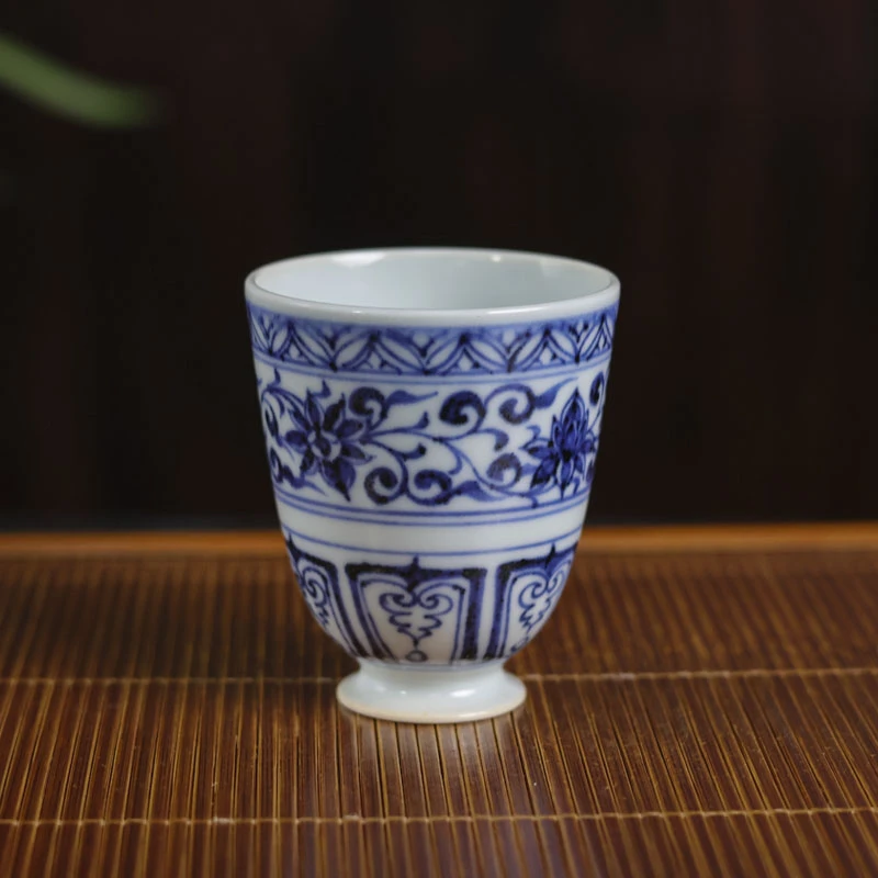 【网瓷专属】 缠枝莲闻香杯（翁宿S0102）