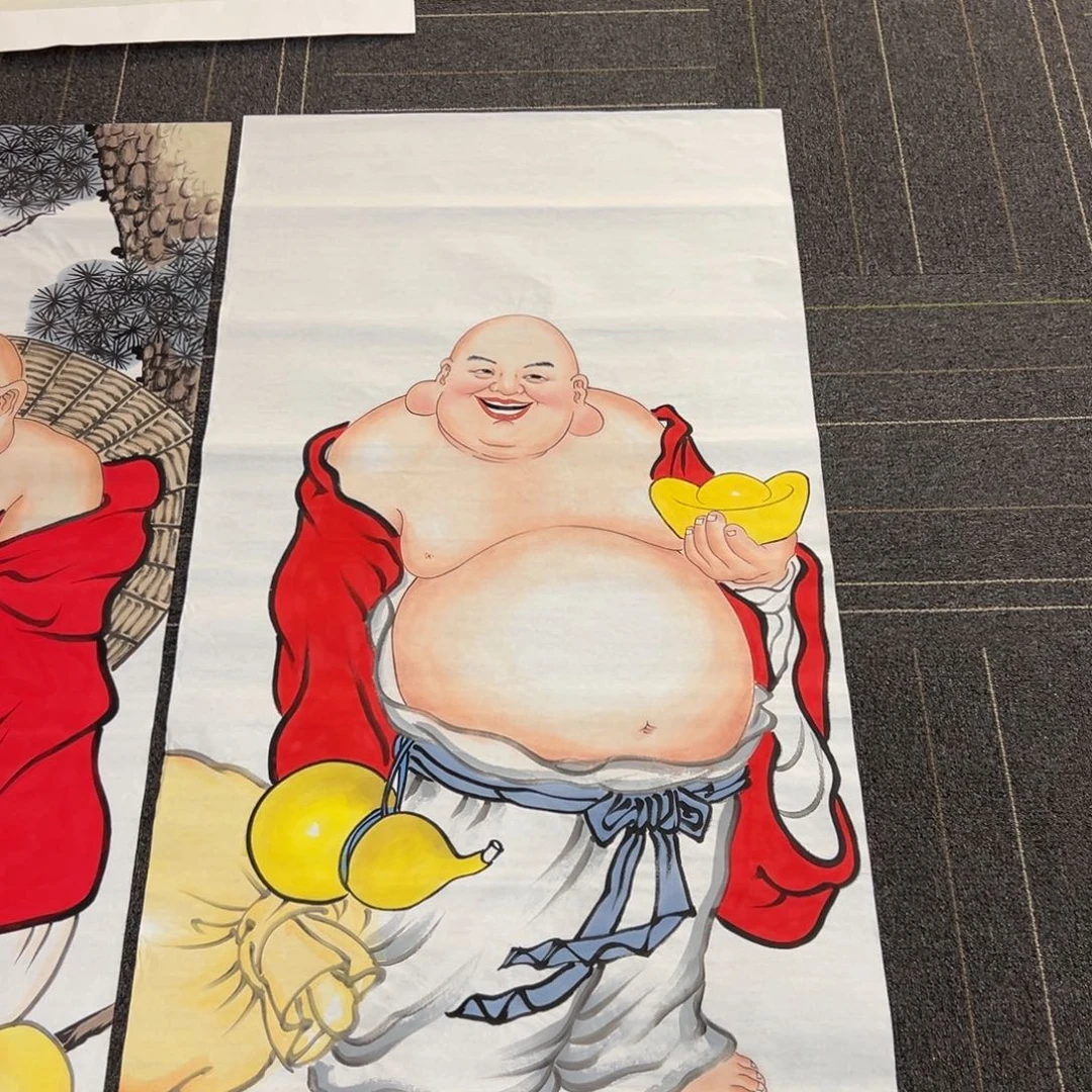 高****国画秦老师弥勒佛作品