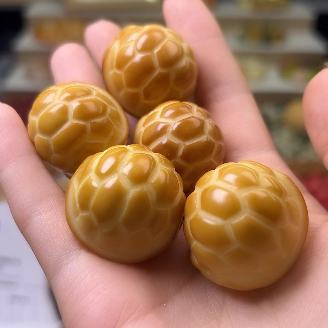 菩提根/象牙果手串微瑕炭烤富甲一方3颗卡30加